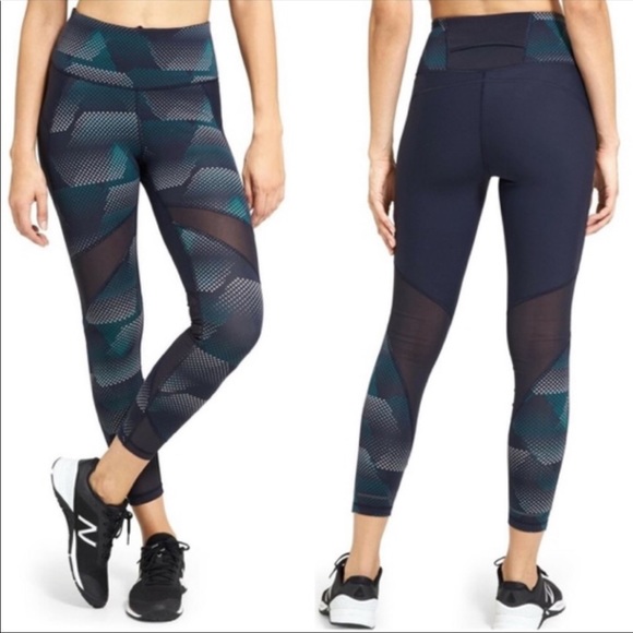 Athleta Pants - Athleta scuptek kinetic stealth mesh 7/8 legging S
